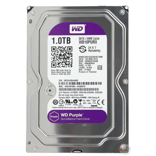 DISCO RIGIDO 1TB SATA WD PURPLE VIGILANCIA