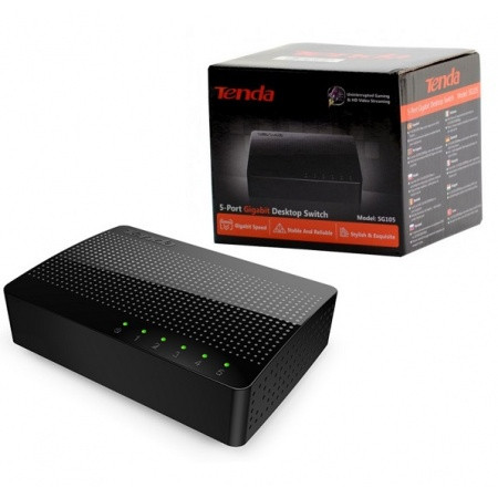 SWITCH TENDA SG105M | 5 PUERTOS | GIGABIT | CARCASA DE PLáSTICO	