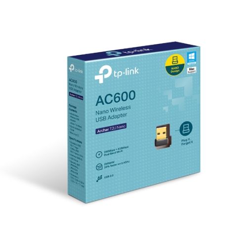 PLACA WIFI USB TP-LINK ARCHER T2U NANO | DUAL BAND 2.4GHZ Y 5GHZ