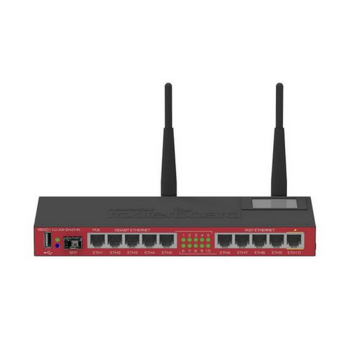 ROUTER WS MIKROTIK RB2011UIAS-2HND-IN WIFI 5 PUERTOS GIGABYT