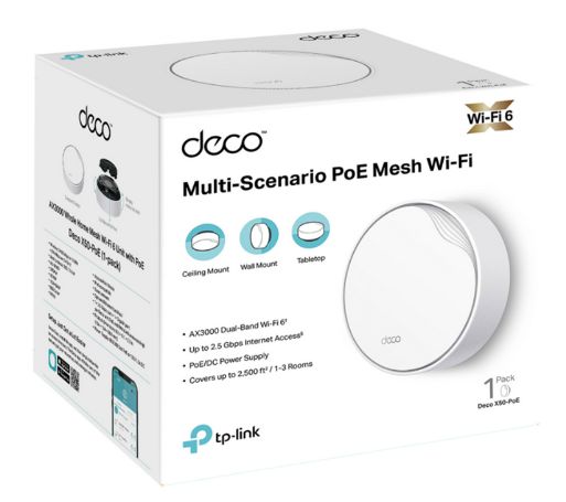 ROUTER MESH TP-LINK DECO X50-POE (PACK X1) AX3000