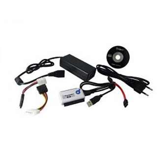 ADAPTADOR USB 2.0 A SATA+IDE 2.5+3.5 CON FUENTE 