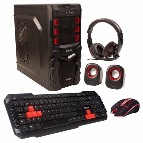 KIT ATX NOGA AR-2 | TECLADO NKB-740 | MOUSE ST-512 RGB | PARLANTE NG-201 | AURICULAR NG-8620 | FUENTE 550W | GAMER 
