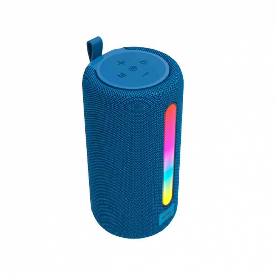 PARLANTE PORTATIL BLUETOOTH NETMAK NM-MUV AZUL CON LUZ 5W	