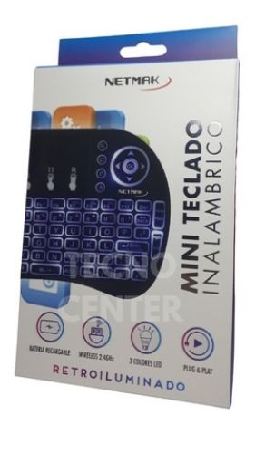 TECLADO MINI SMART TV NETMAK RETROILUMINADO NM-KB980B
