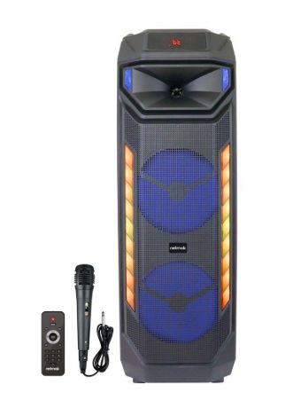 PARLANTE PORTATIL BLUETOOTH NETMAK NM-EPIC 8 X 2 40W | DIMENSIONES: 28 X 28 X 81CM  KARAOKE