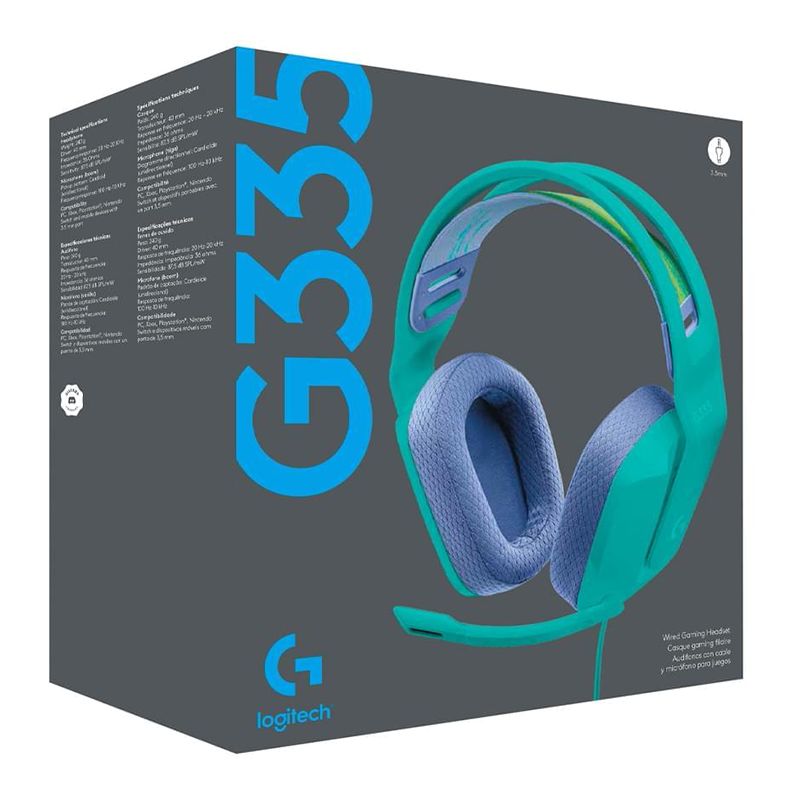  LOGITECH G335 | 1 PLUG | CON MICROFONO | PS4 PC | VERDE 981-001023