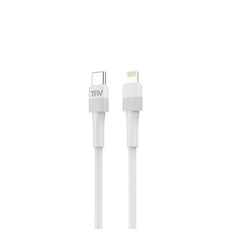 CABLE USB TIPOC A LIGHTNING TRV CAB115 1M 3A BLANCO MALLADO
