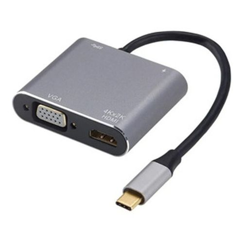 ADAPTADOR TIPO C A HDMI+VGA+USB 3.0+MICRO USB KQ-009