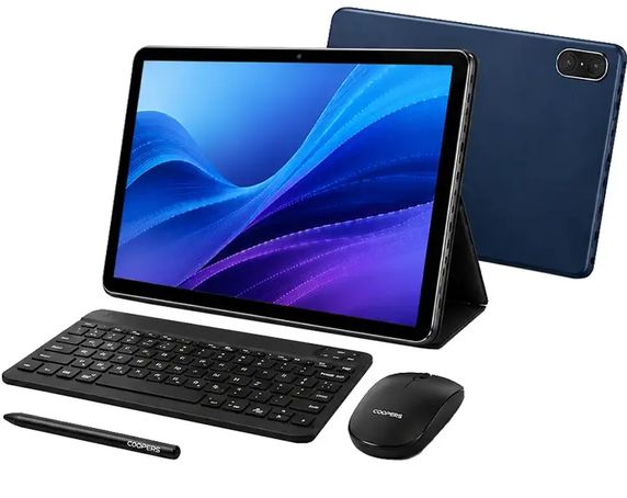 TABLET COOPERS CP20 PRO 10 | ANDROID 15| 18GB RAM | 128G | TECLADO-FUNDA-MOUSE-LAPIZ | COLOR NEGRO XX003X15E4L