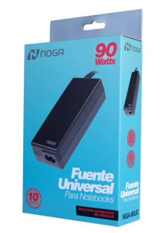 CARGADOR NOTEBOOK NOGA NGA-90UC 90W (10 FICHAS)	