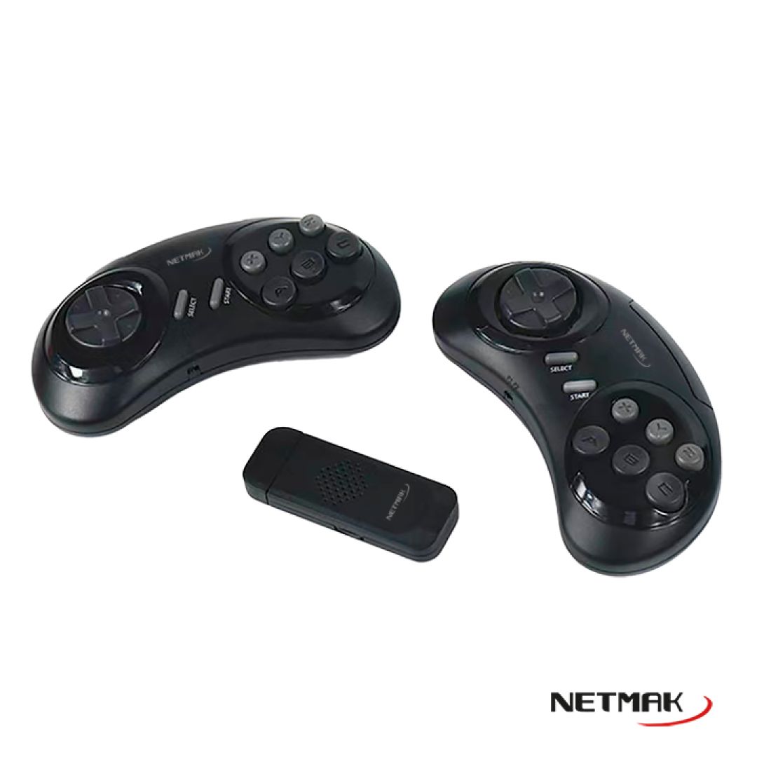 CONSOLA VIDEO HDMI GAME NETMAK NM-S900 16 BIT	| 5000 JUEGOS DE SEGA HD | 2 MANDOS INALAMBRICOS