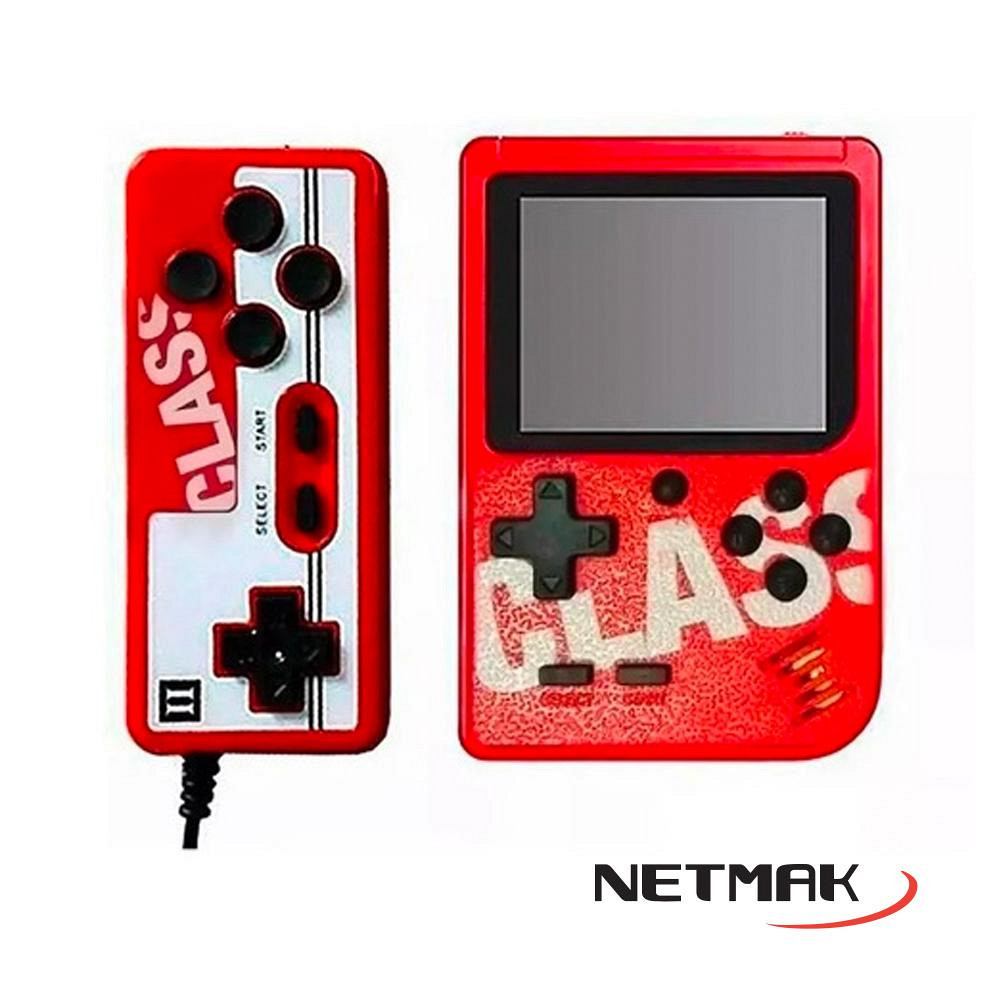 CONSOLA VIDEO NETMAK 8BIT NM-CLASS 400 JUEGOS PARA DOS JUGADORES