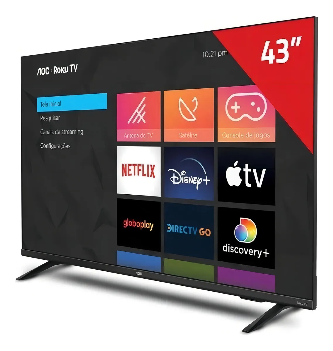 TV SMART 43 LED AOC ROKU TV 43S5135/77G	
