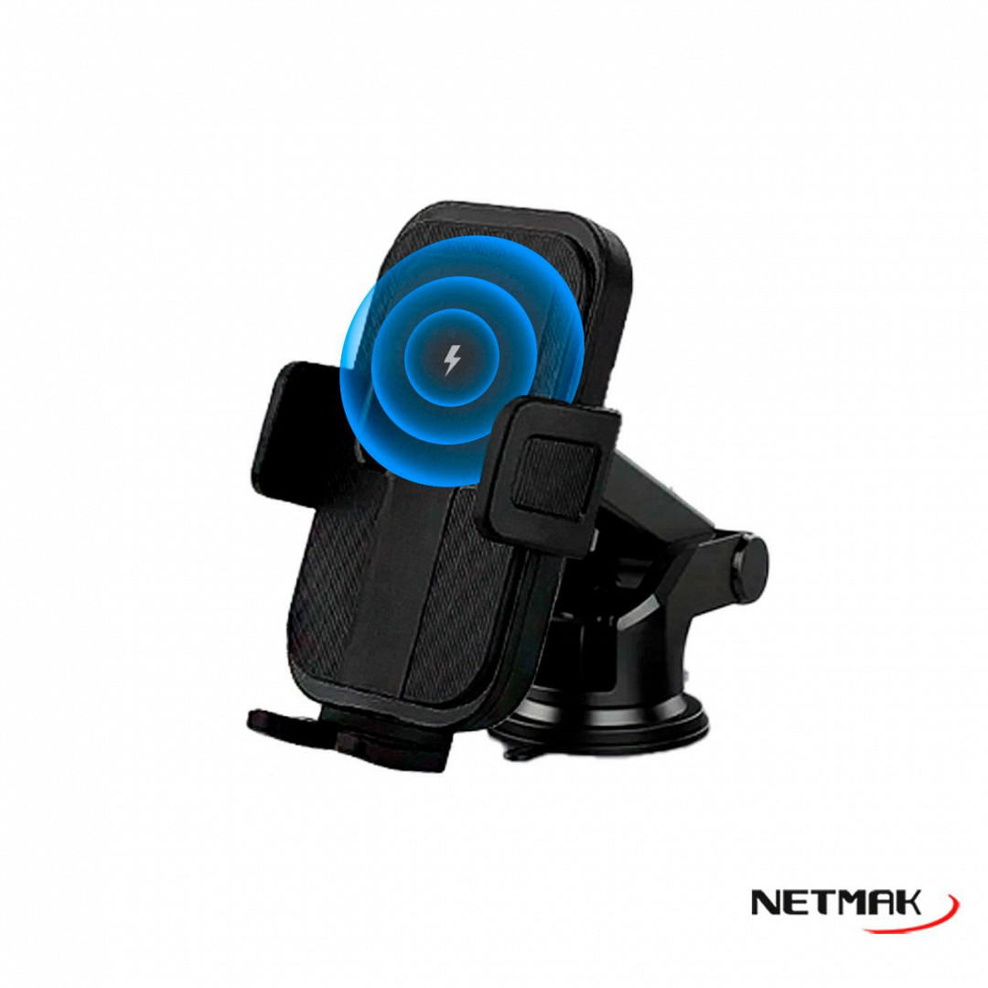SOPORTE PARA CELULAR NETMAK NM-HC42 CON CARGA INALAMBRICA	