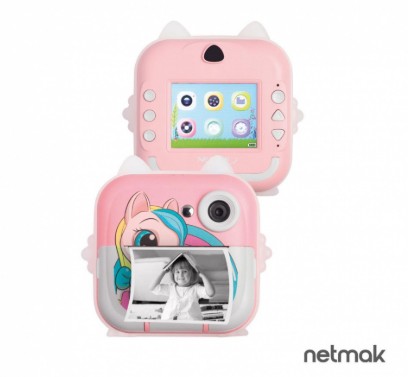 MINI CAMARA INSTANTANEA NETMAK ROSA NM-KIDCAM-P	SLOT MICROSD HASTA 32GB / MODO SELFIE / ZOOM DIGITAL