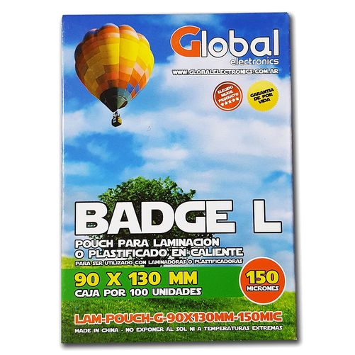 POUCH PARA PLASTIFICADORA 90X130MM GLOBAL