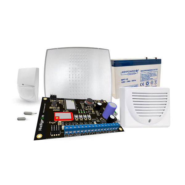 KIT HELLGRUN KUMMERT K1 | WIFI CON APP | PLACA 8 ZONAS CABLEADAS | MAGNETICO TANE PILDORA PRECABLEADO | SENSOR PIR INFRARROJO | TRAFO 16V-1.5A | BATERIA 12V 7A | SIRENA INTERIOR  | ALARMA | MONITOREABLE SIA