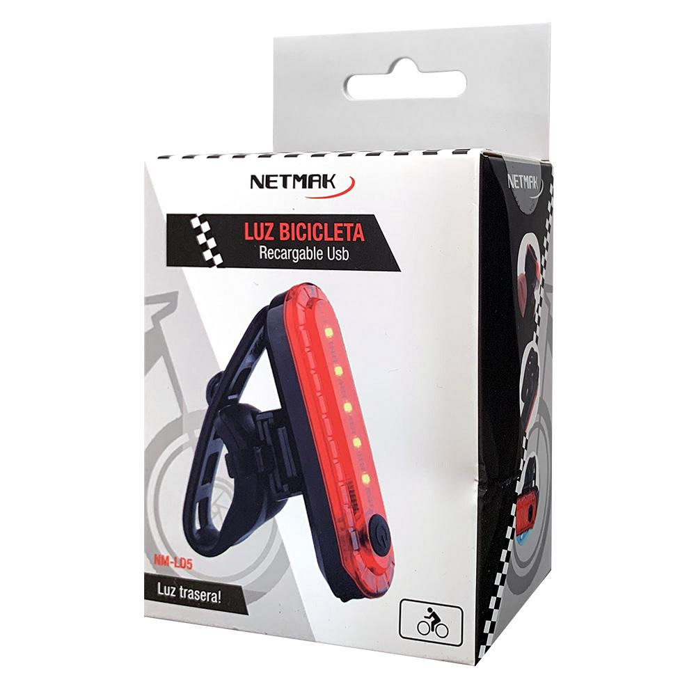 LUZ RECARGABLE PARA BICICLETA NM-LD5 TRASERA